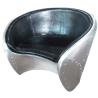 Buy cheap Antique Aluminum Vintage Design Bowl Aviation Leather Sofa Aviator Chair from wholesalers