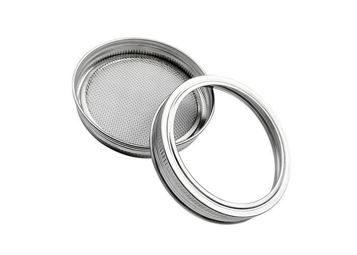 Stainless Steel 20 Mesh Sprouting Jar Lids 86mm Wide Mouth For Sport