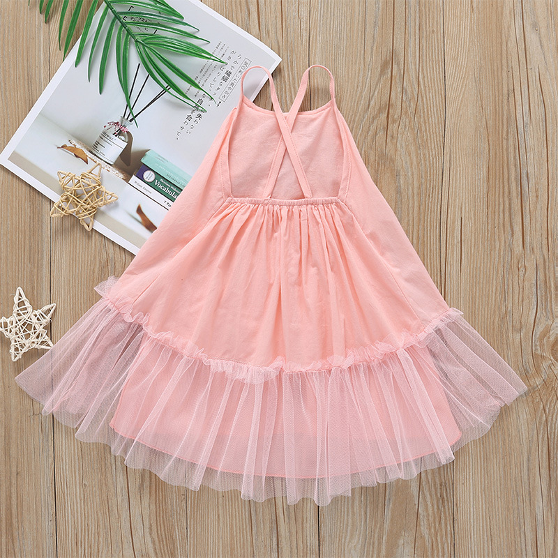 Children'S Dress Clothing Summer Princess Dress Solid Color Baby Sling Dress