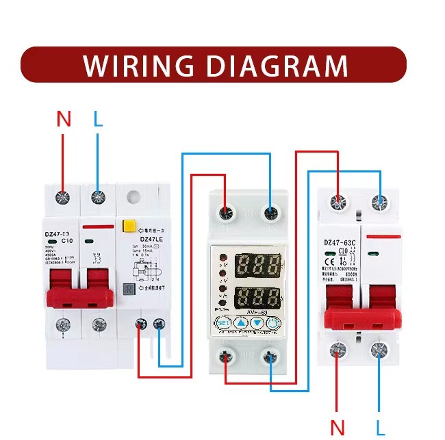 High quality Voltage Protector Adjustable Over Under Voltage Protector Electric Power Protector
