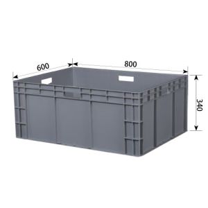 Buy cheap Standard WarehouseEuro Stacking Containers Moving Storage Grey Light Weight product