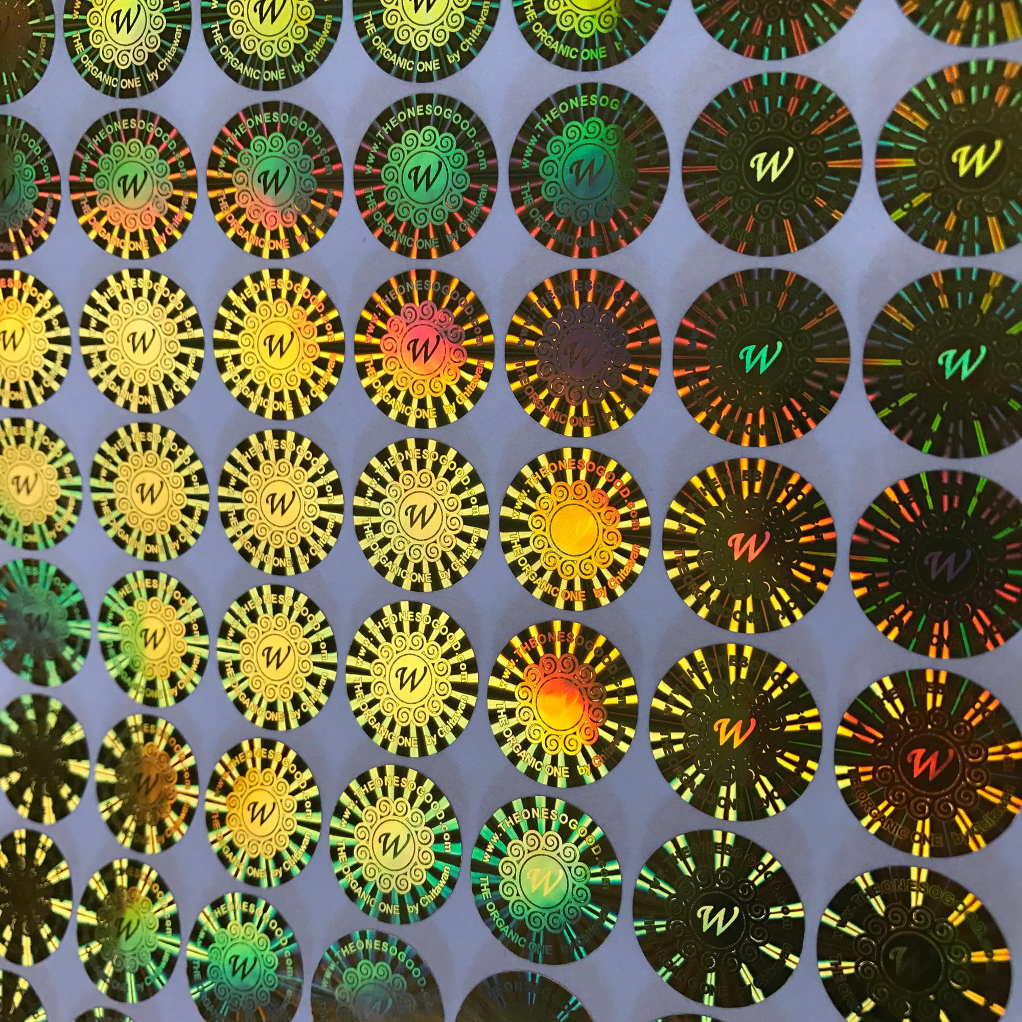 Pely Round Tamper Seal Stickers Custom 3d Hologram Stickers