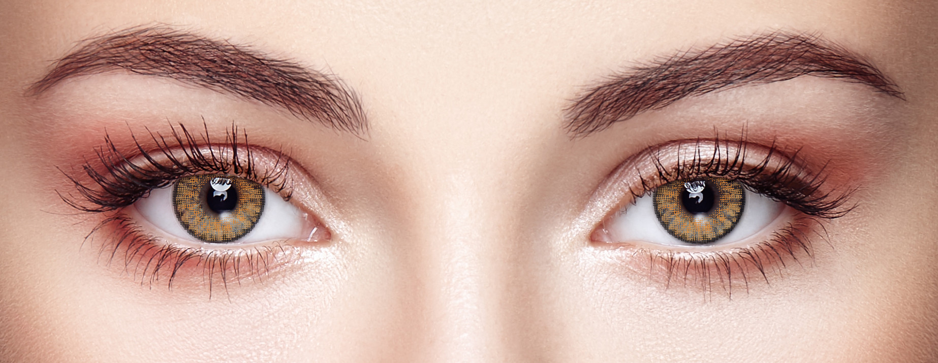 Eco Colored Yearly 3 Tone Contact Lenses Natural Eye Lenses 14.5mm