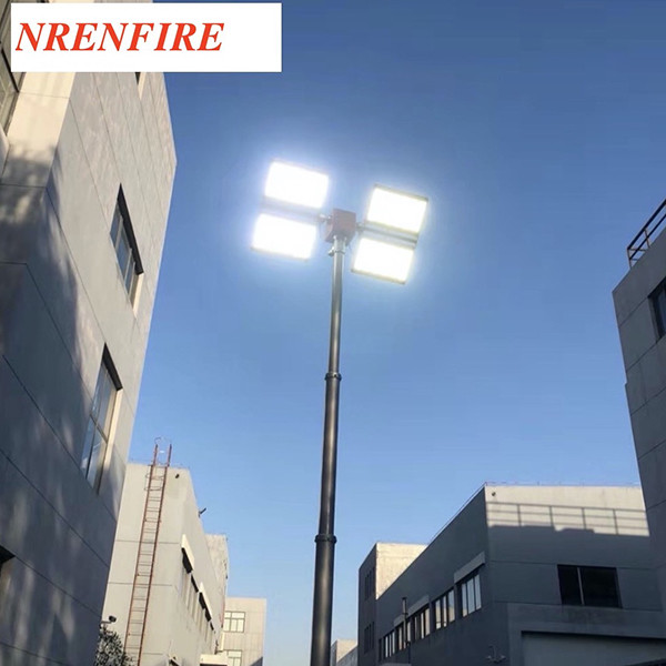 Fire Tender Vertical Mounted 6m pneumatic telescopic mast 4x180W LED Lights