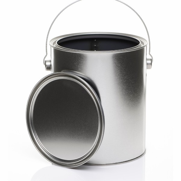 3 Liter / 5 Liter Paint Tin Cans Round Metal Tin Can For Chemical Coating Storage