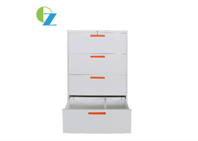 Cold Rolled Steel Office Lateral File Cabinets With 4 Drawers Modern Design