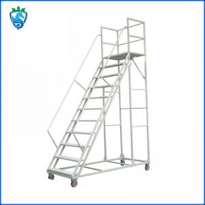 Buy cheap Mobile Warehouse Safety Steps Ladders Freight Elevator With Silent Wheels Industrial product