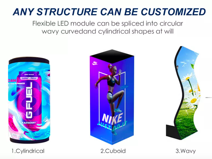 Longvision Commercial Flexible Curved Led Screen Display Panels Soft Module