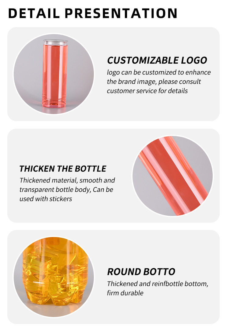 High Clarity 500ml PET Beverage Containers With Snap On Lid For Juices Milk Tea Cocktails