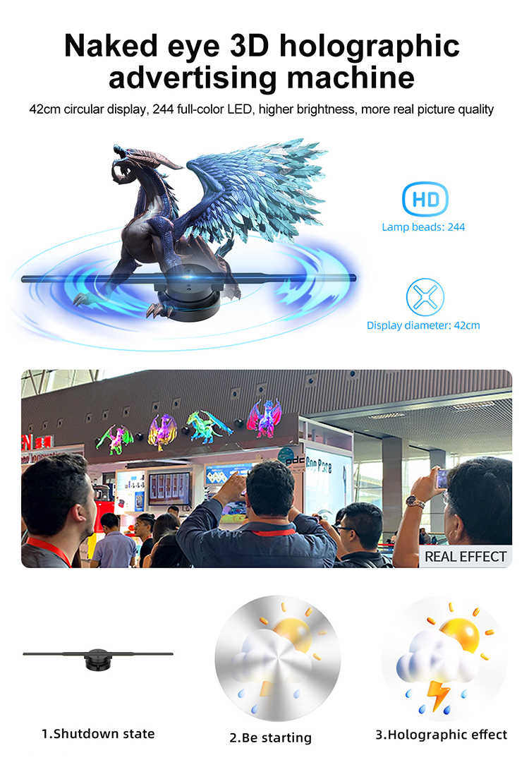 Stand Out from the Crowd 3d Floating Holograms led fan for Unique Advertising Displays