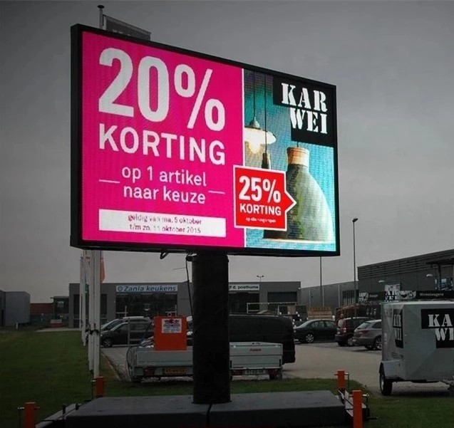 waterproof p6 smd2525 full color fixed setting advertising led screens