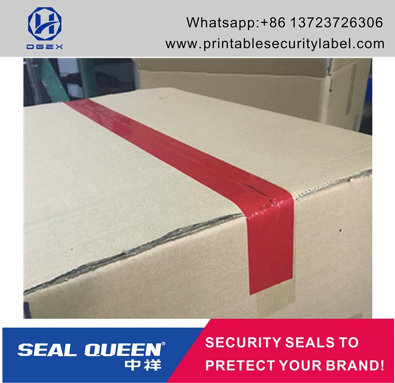 Blue / Red Security Seal Tape , 25 Microns Tamper Evident Sealing Tape