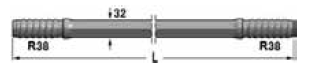T38 Hex 32mm R32 Thread Drill Rod R38 Hex 35mm R32 Drifter Rod R32 R38 T38 Hex Rod