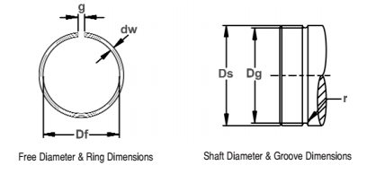 FH Series Internal Spiral Retaining Ring Carbon Steel / Stainless Steel Material
