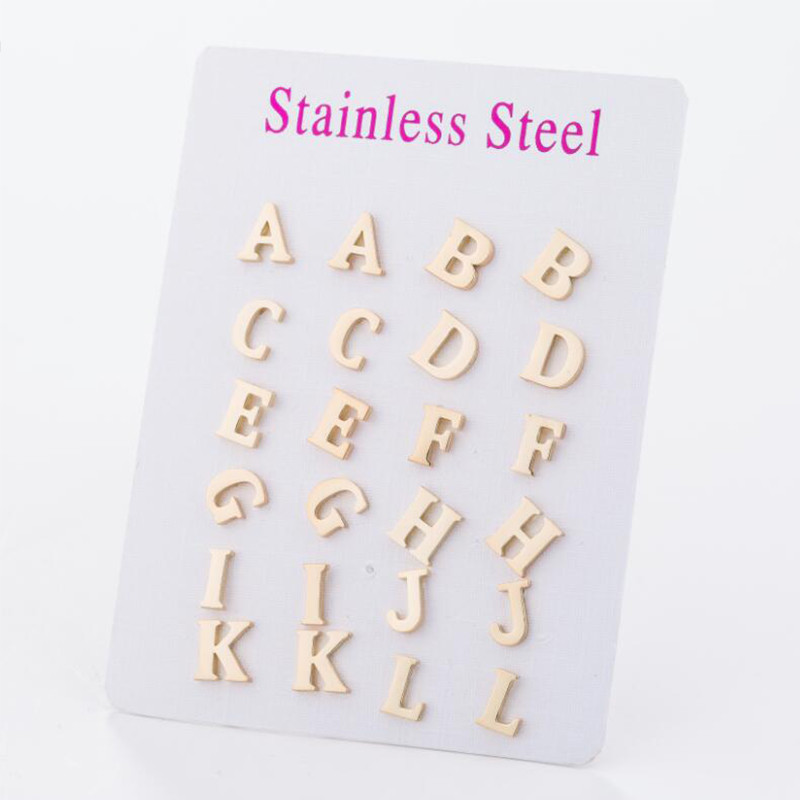 A-Z Alphabet Earrings in Stud Earrings Tiny Lovely Alphabat Letter Earrings for Women Girls Kids Personalized Jewelry