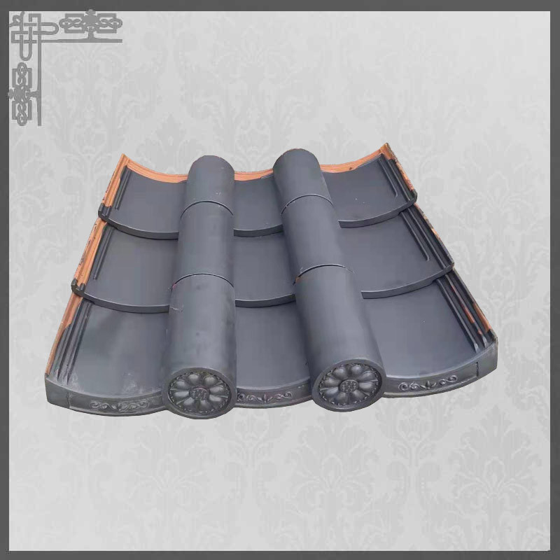 10mm Thick Japanese Roof Tiles Temple Matt Unglazed Traditional