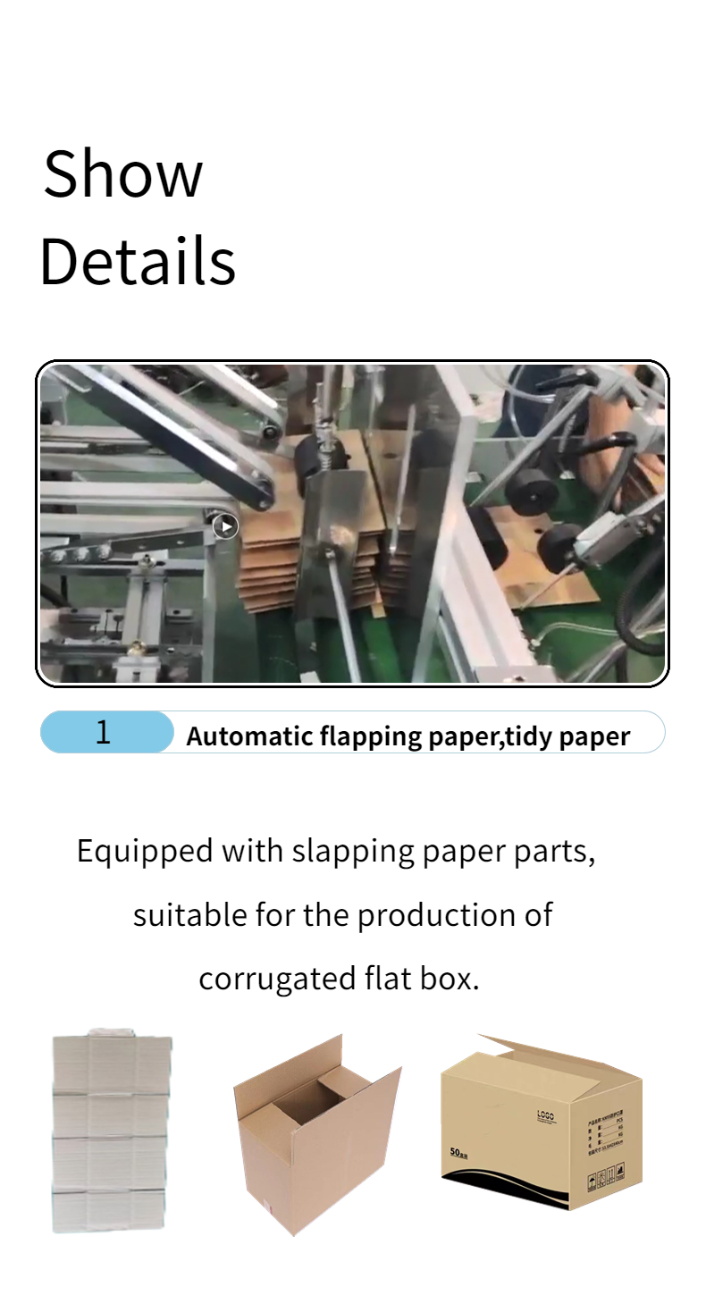 PLC Controlled CQT-800WK-1 Corrugated Paper Box Folder Gluer Machine for Box Packaging