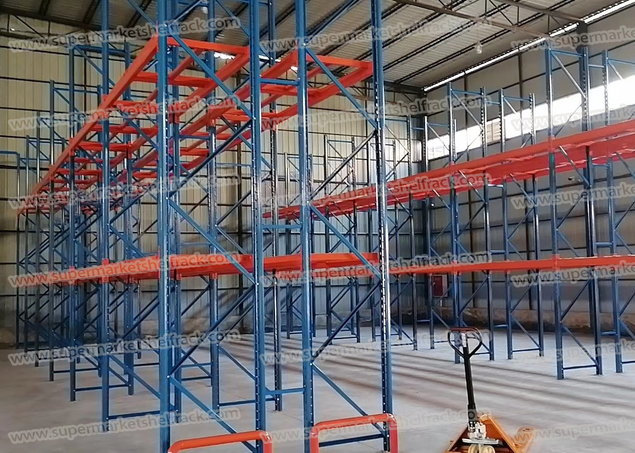 2700mm 1100mm Warehouse Shelving And Racking Cold Rolled 2 Shelf Pallet Rack