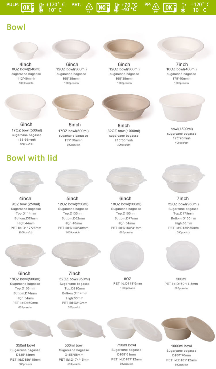 Sugarcane Bagasse Biodegradable Take Away Box Disposable For Sushi