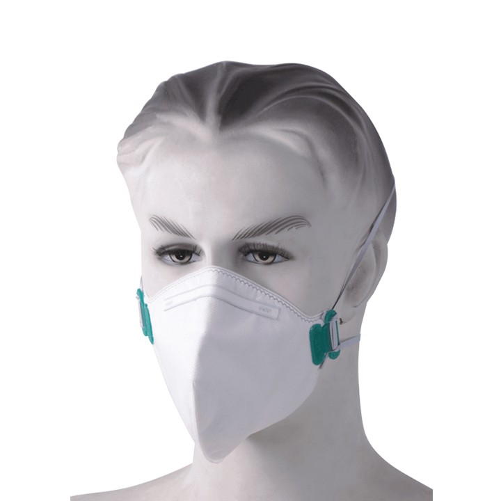 Adjustable Straps Cup Shape Three Layers Particulate Face Masks for Adult Men Women White