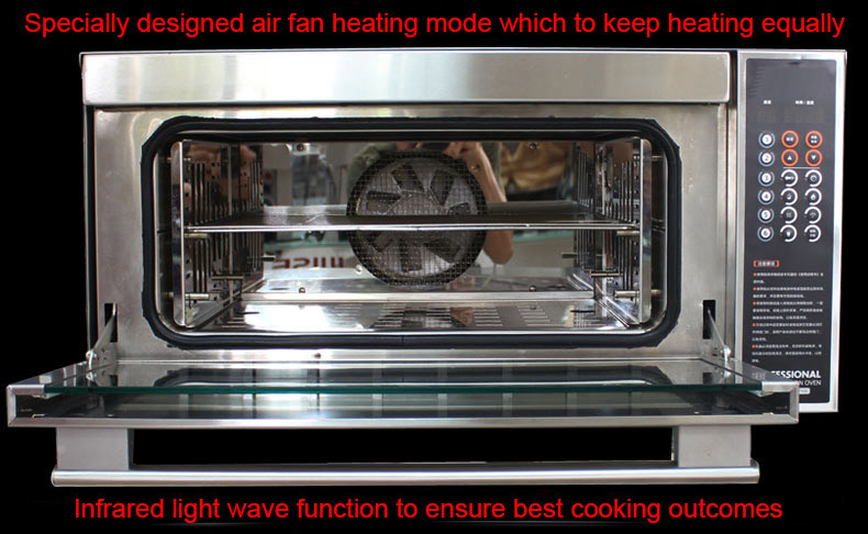 Multi - Function Electric Baking Ovens Hot Air Heating Convection Roasting Automatic Humidifying