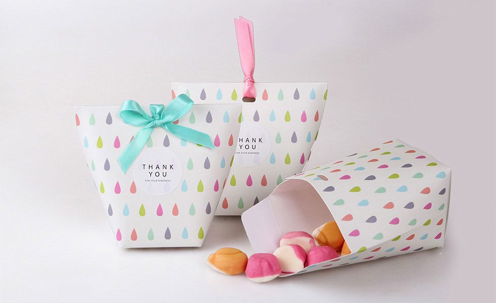 Embossing Printing Handling Custom Gram Folding Wedding Sweet Candy Packaging Carton