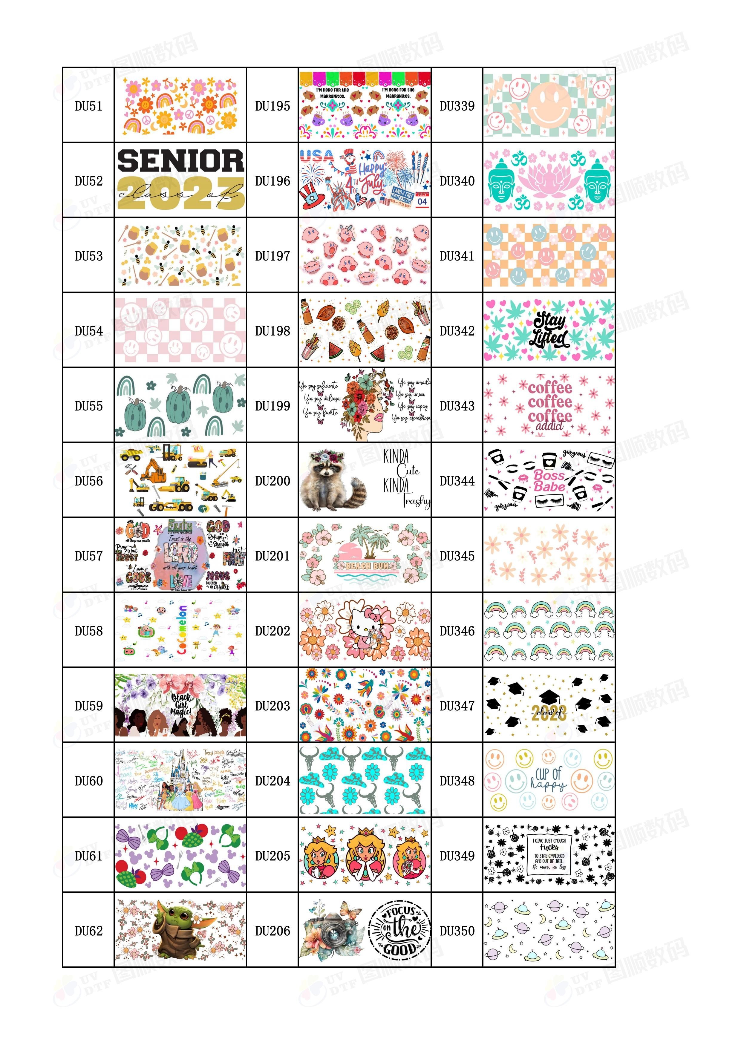 16Oz Digital UV Printing DTF Tumbler Wraps Printable Transfer Paper For Glass