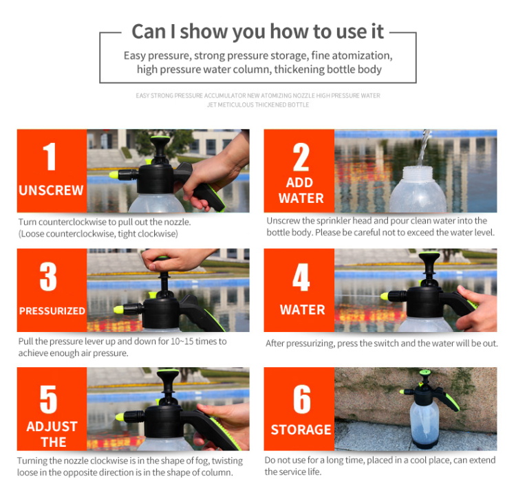 PP ABS Plastic Pesticide Garden Hand Pump High Pressure Sprayer 2L Bottle