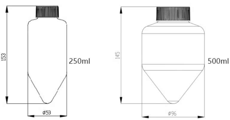 500ml Centrifuge Tubes for High Speed Centrifuge Machine Classification Conical Tube