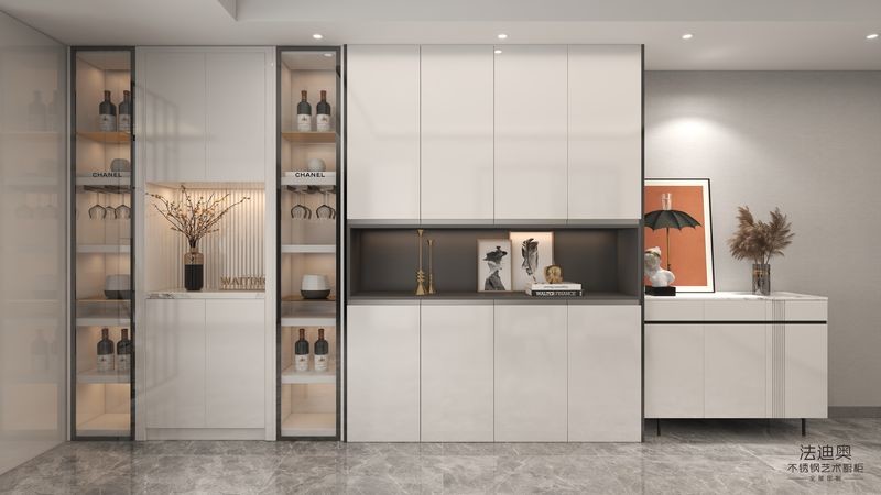 Fadior White French-Style Shoe Cabinet With Ventilation And Stainless Steel Durability