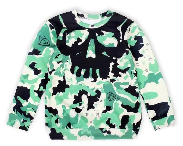 Custom Design All Over Print Youth Sublimation Sweatshirt 100% Polyester