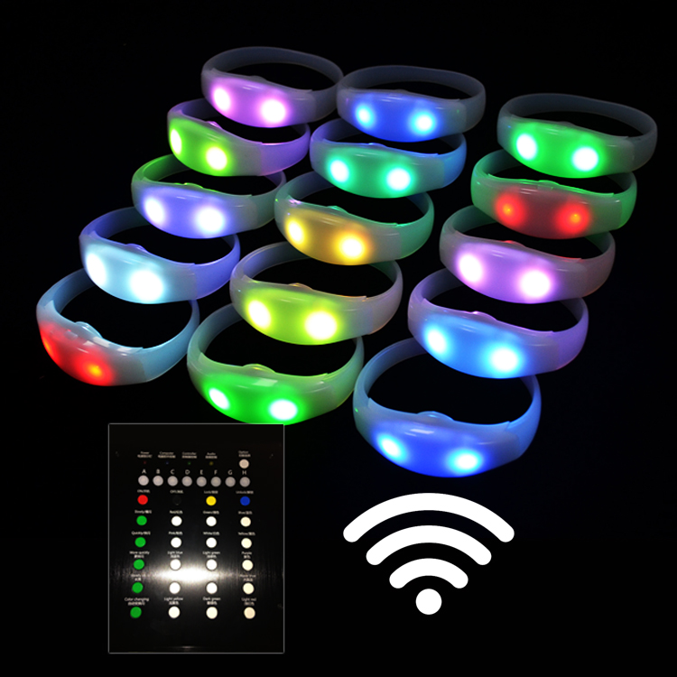 Remote Controlled RFID led bracelet For Event Party