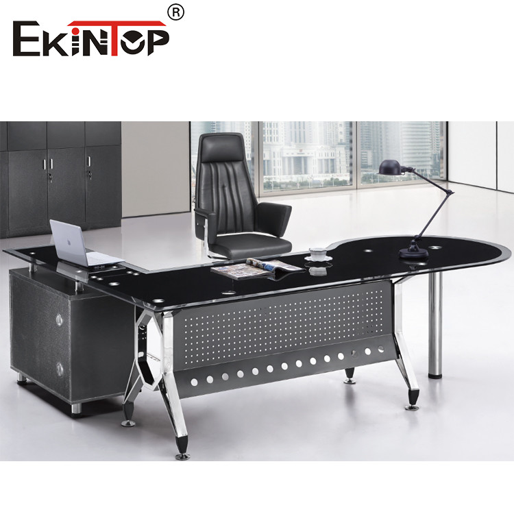 glass writing desk