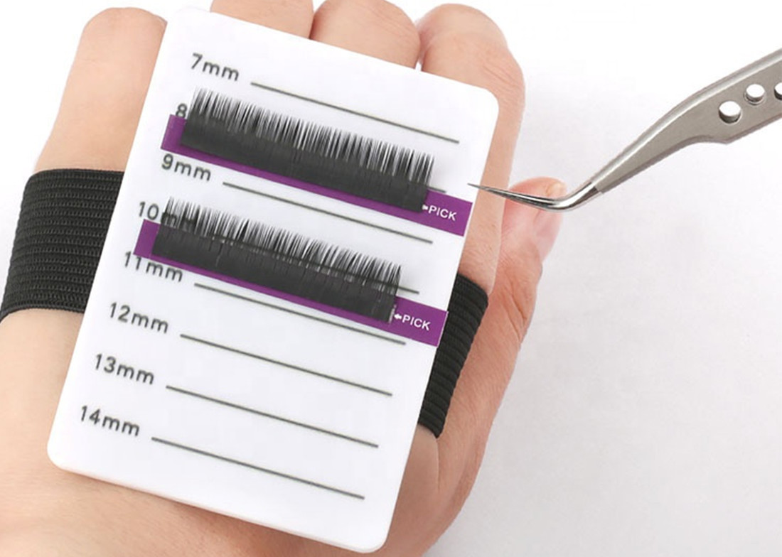 Eyelash Extension Acrylic White Lash Tray With Adjustable Elastic Strap