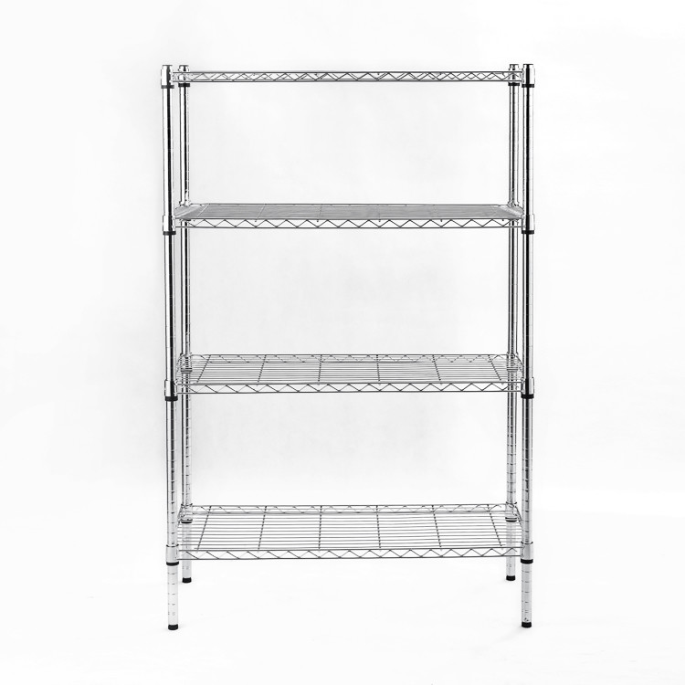 600MM 1.2M Chrome Metal Storage Wire Shelves Heavy Duty 4 Tier