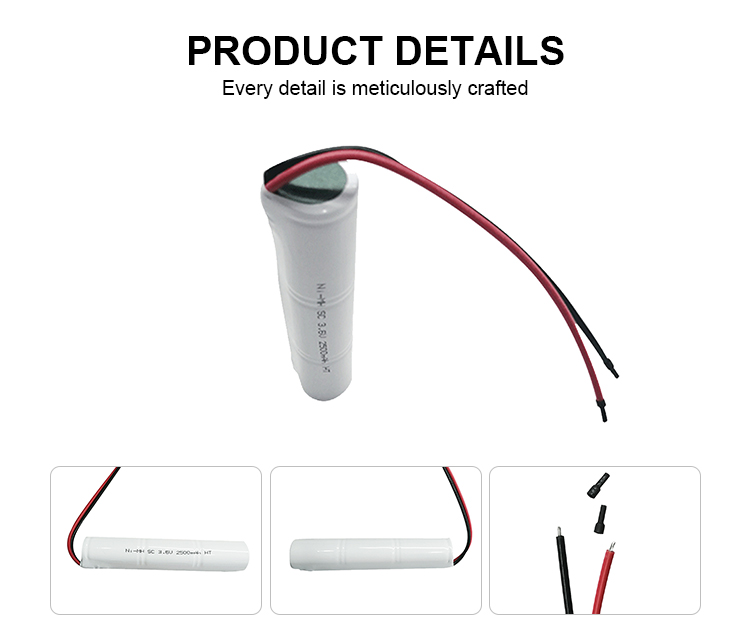 Customized Nickel Rechargeable Battery 3.6v 2500mah Battery