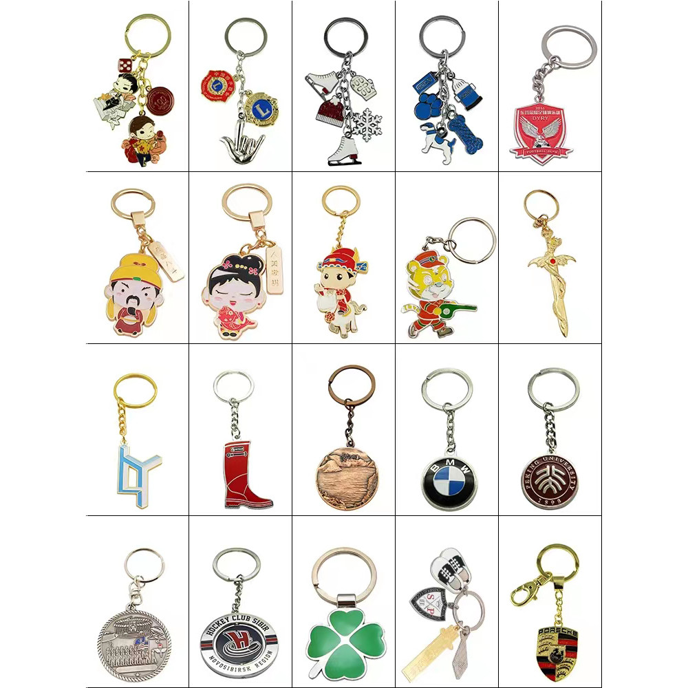 Custom Design Loog Enamel Key Chain Metal Cartoon Keychain