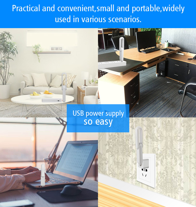 300mbps USB Powered Wifi Extender White Home Network Signal Booster