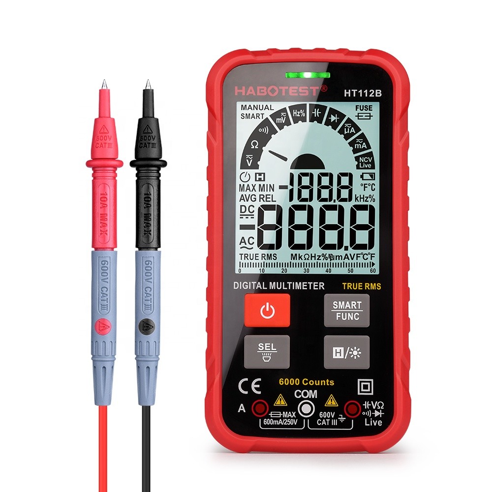 99.99Hz Handheld Digital Multimeter , 9.99mF Digital Multimeter 6000 Counts