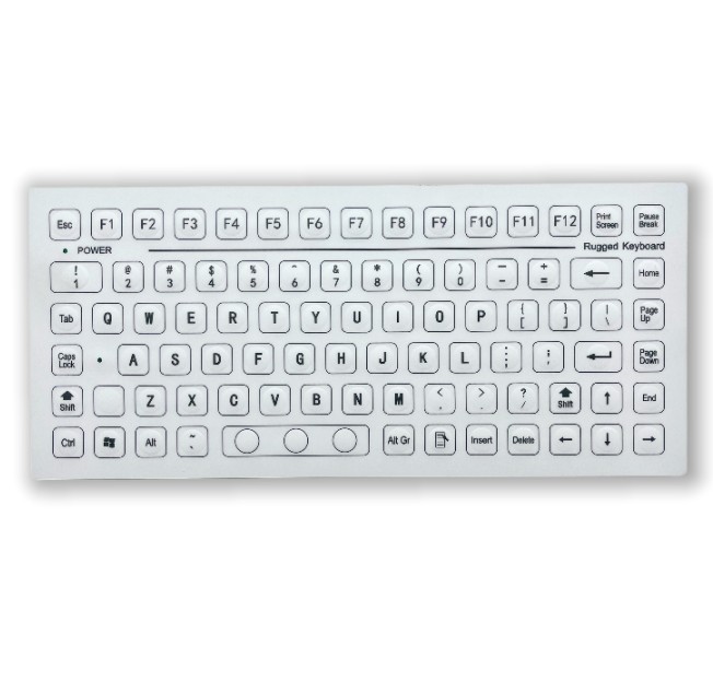 IP67 waterproof dustproof 85 Keys Industrial Membrane Keyboard Rear Panel Mounted -40℃