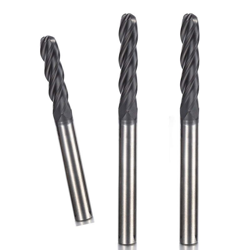 Graphite Tungsten Carbide R4 Ball Nose End Mills Solid