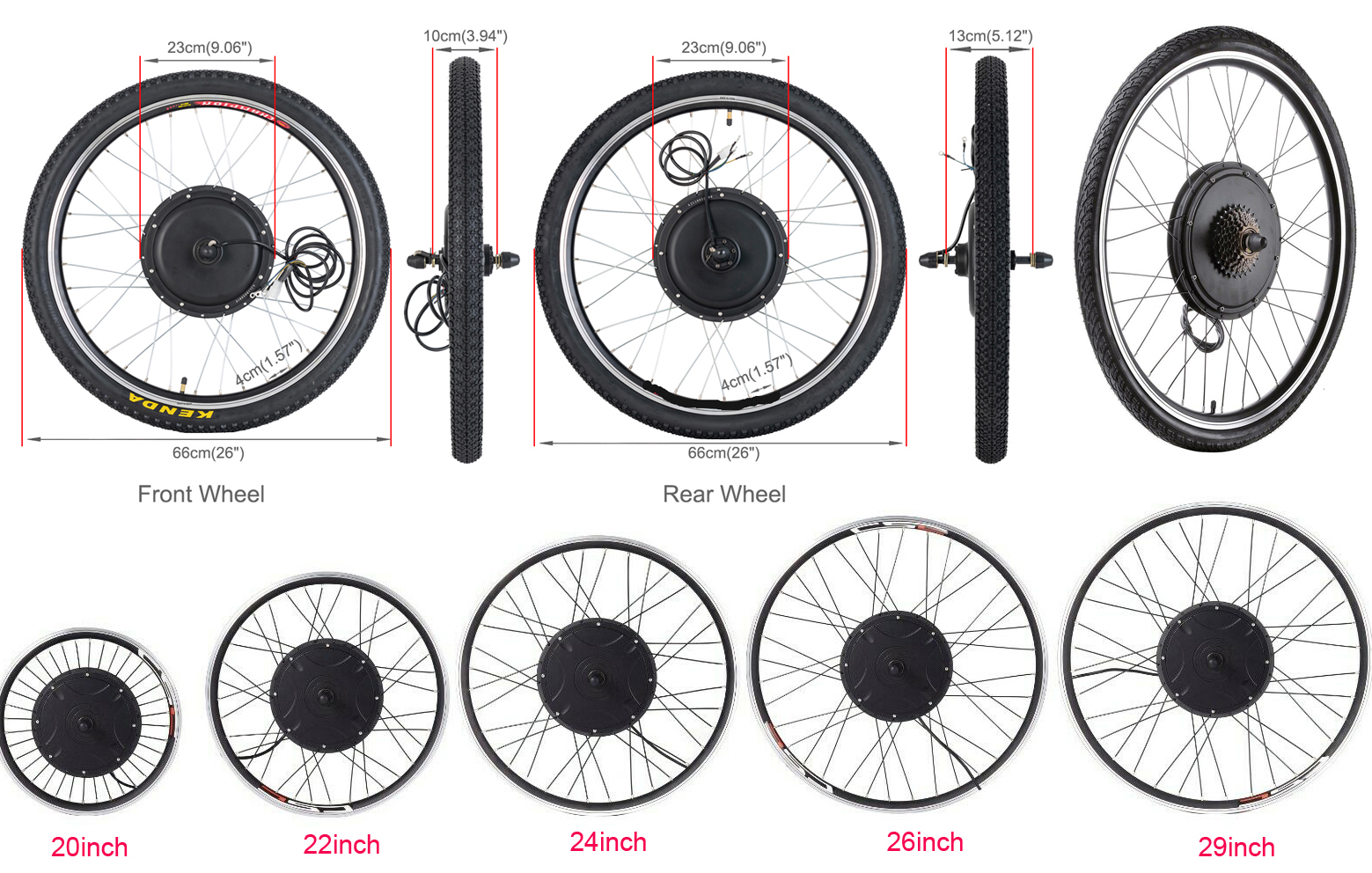 Fancy Pie magic smart controller built in motor electric bicycle 700c wheel kit