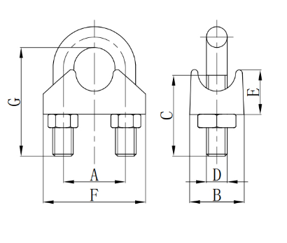 Stainless Steel Wire Rope Clip DIN741 Fasteners for Rigging Hardware Applications