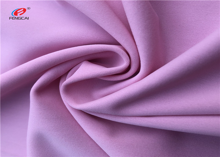 Red 95 Polyester 5 Spandex Fabric Stretch , Poly Spandex Knit Fabric For Yoga Cloth