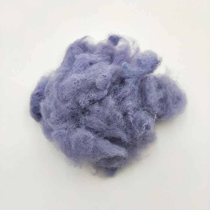 Bulish Grey PSF 12D x 51mm Dope Dyed Polyester For Acoustic Panels