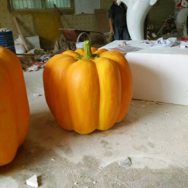 customize size Hotel mall deco fiberglass statue pumpkin statue in plaza or theme restaurant