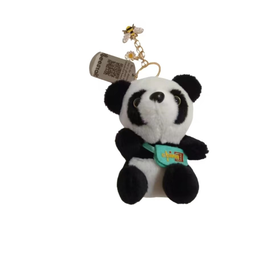 Customization Logo Rings Key Chian Toys With Bee And Panda Keychain