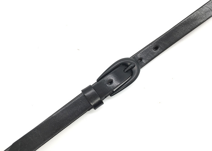 Exquisite Ladies Fashion Leather Belts With Black Pin Buckle 1.8cm Width