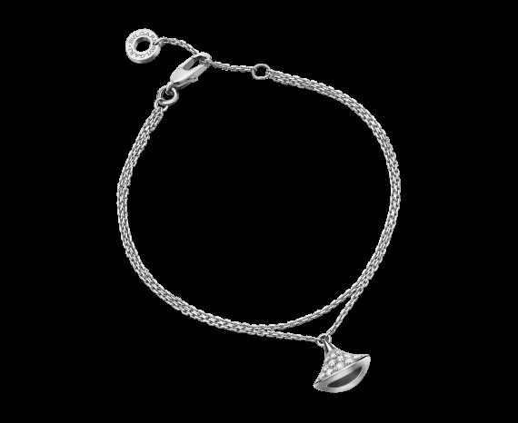 DIVAS’ DREAM bracelet in 18 kt white gold with pavé diamonds Ref. BR857493
