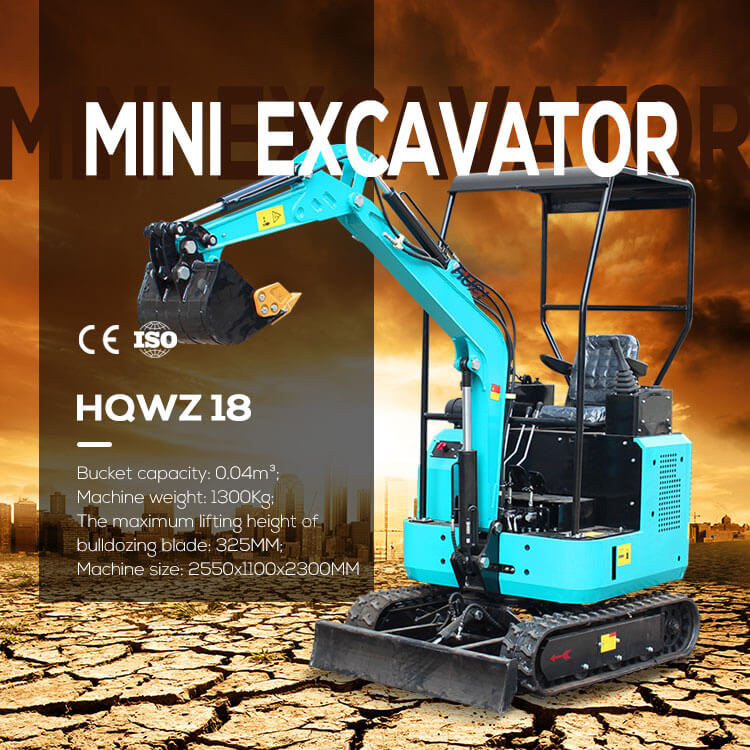 Mini Digger Excavator 1.0 Ton with Standard Rated Speed and 0.04m3 Bucket Capacity